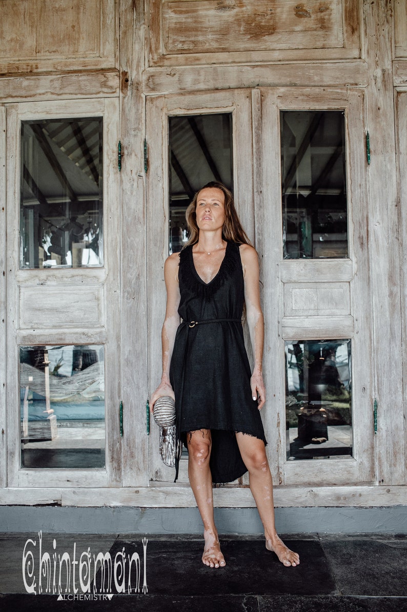 Deep V Neck Boho Dress