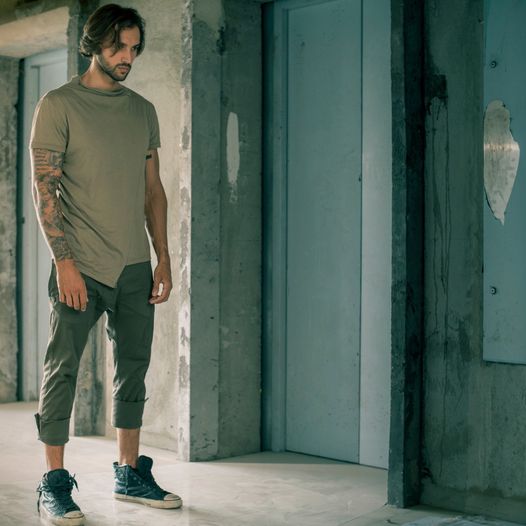 Tulle asymmetric tee by Psylo