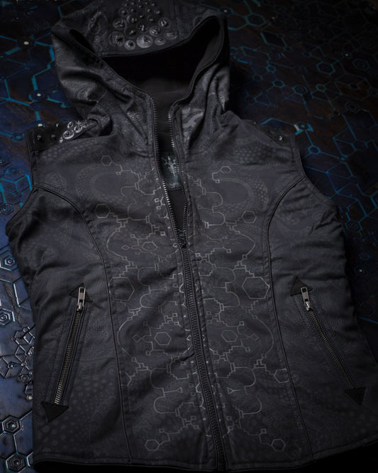 Jacket Sleeveless Cotton Printed HOODIE