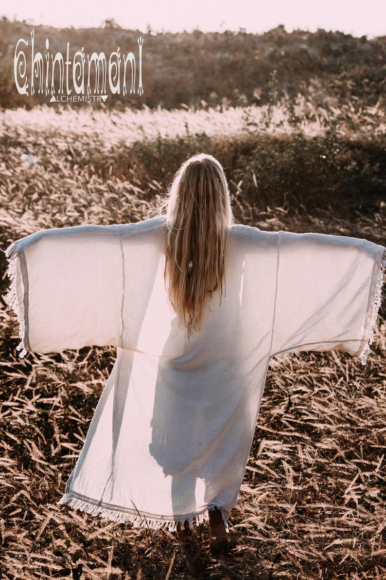 Wide Stripes Unisex Kimono