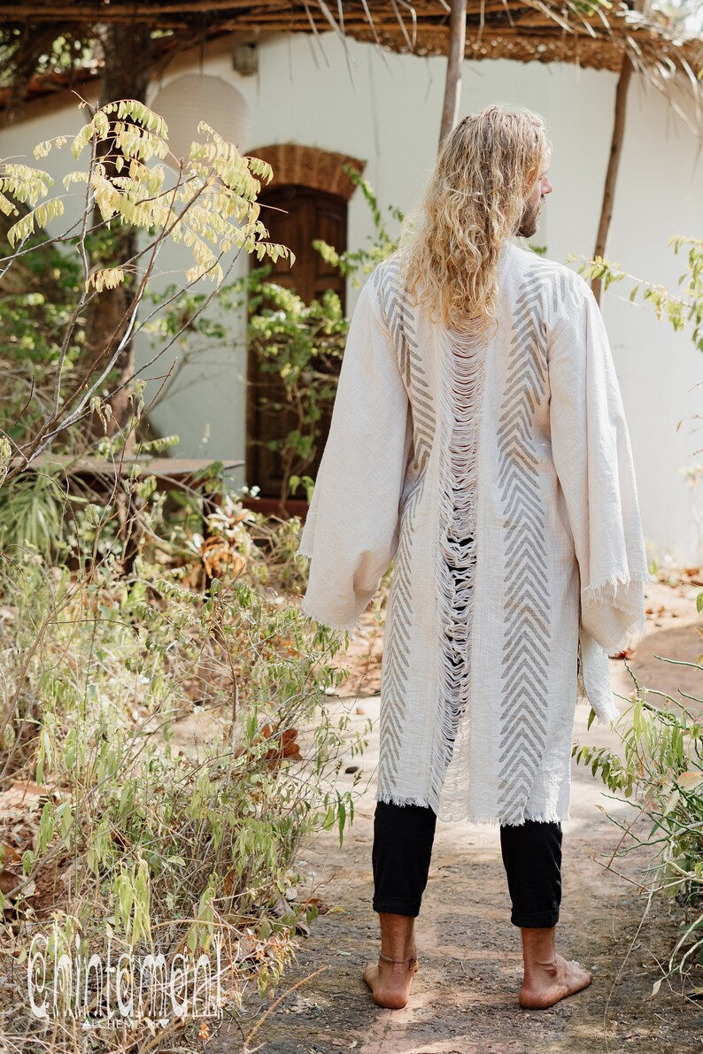 Ripped Long Kimono