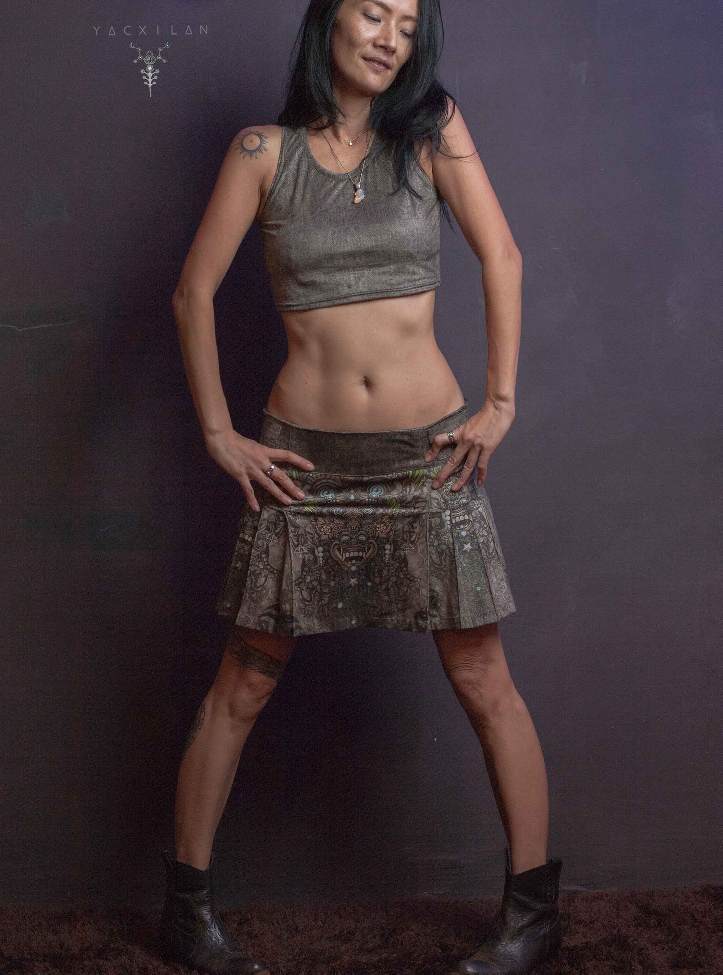 Crop Top Fake Leather