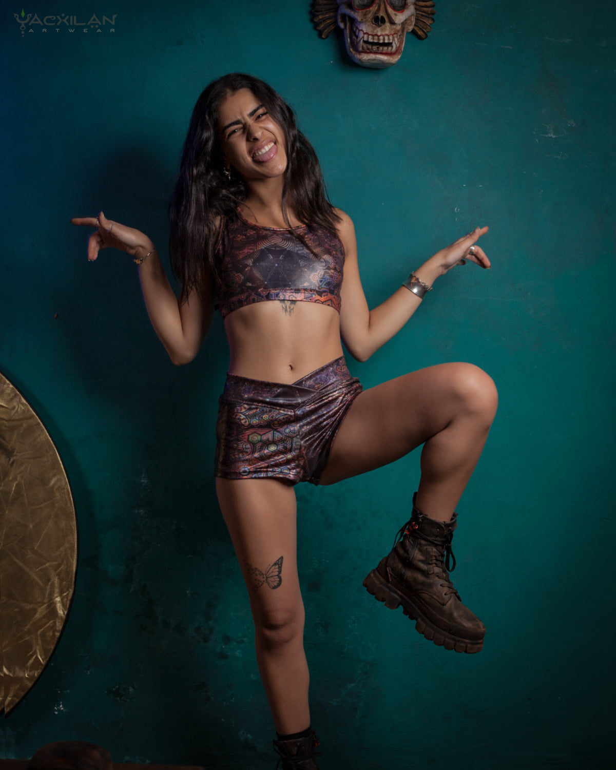Holographic Lycra Crop Top
