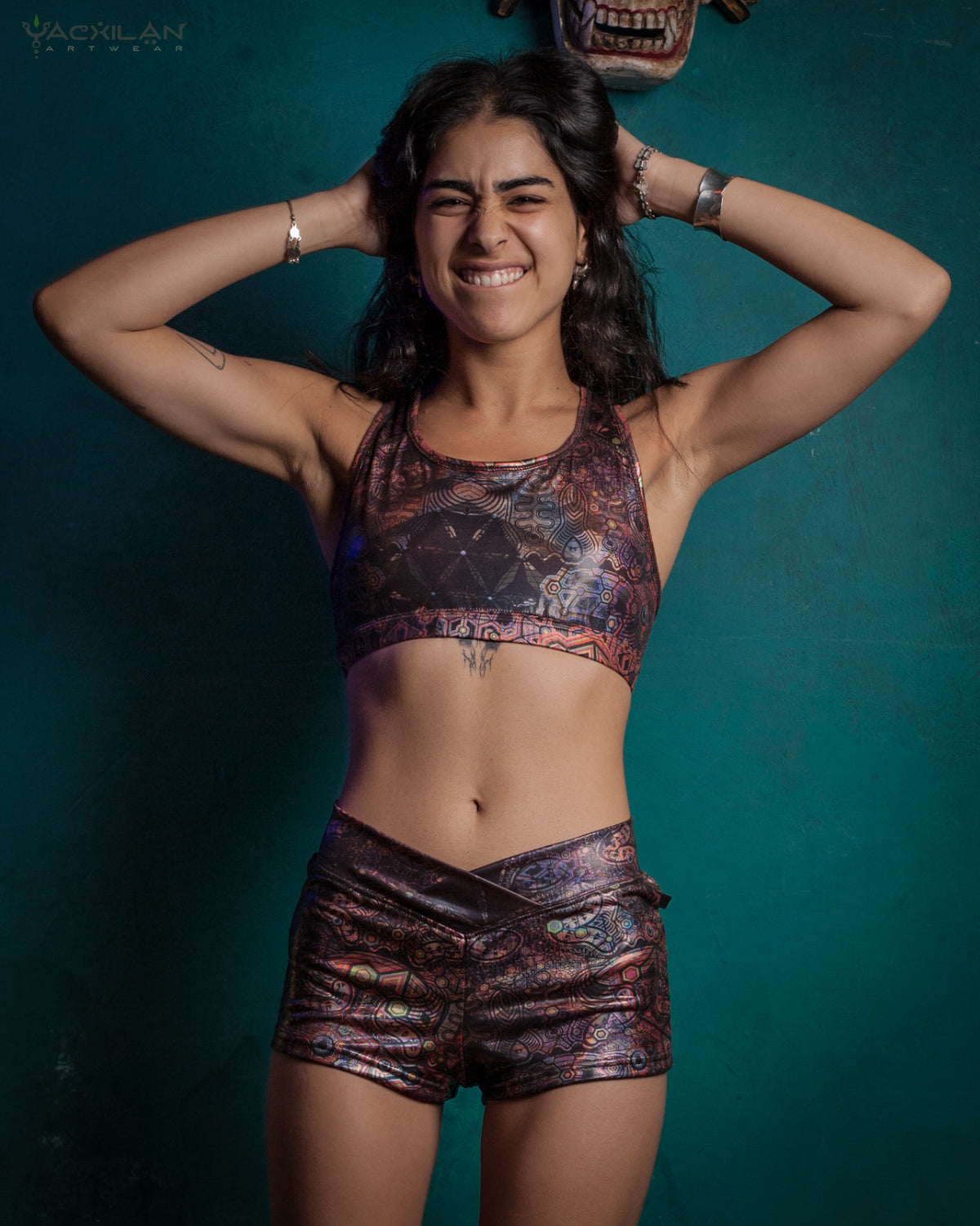 Holographic Lycra Crop Top