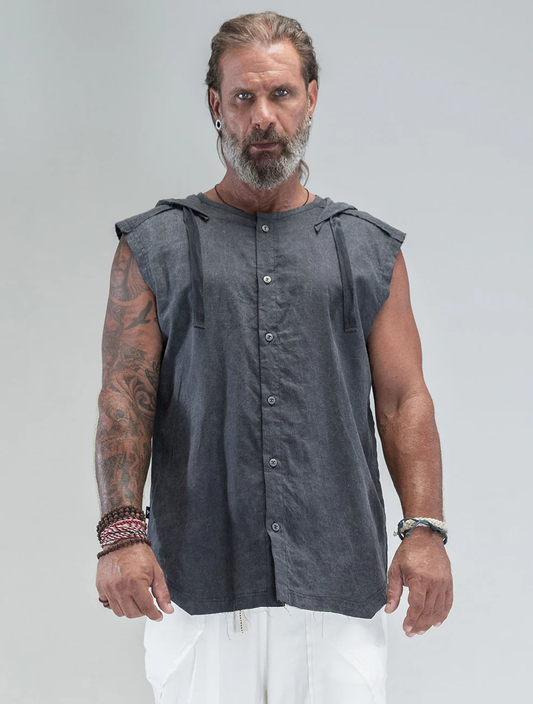 Lynx Hooded Sleeveless Shirt