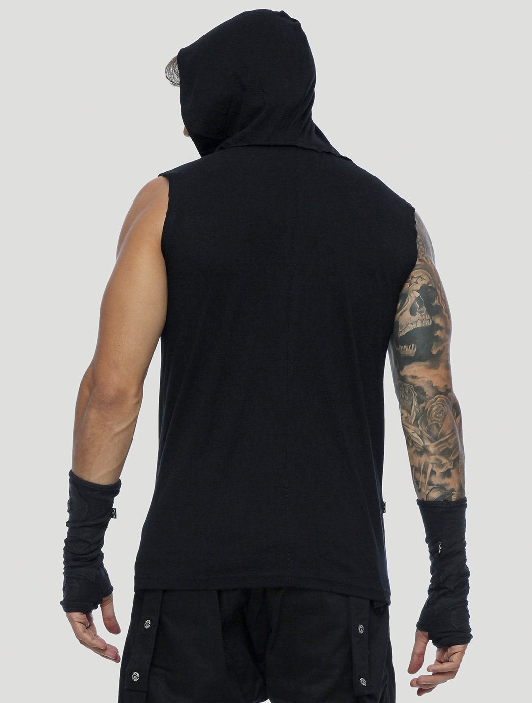Mask Sleeveless Hoodie by Psylo
