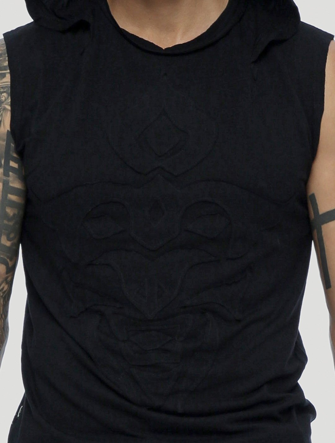 Mask Sleeveless Hoodie by Psylo