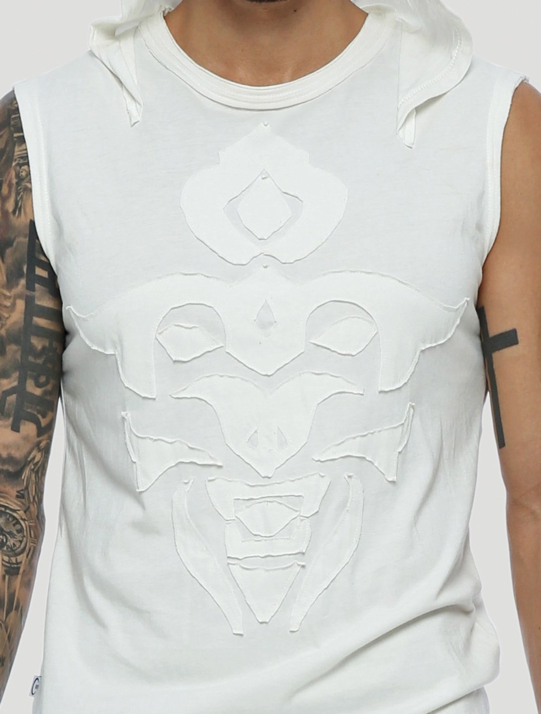 Mask Sleeveless Hoodie by Psylo