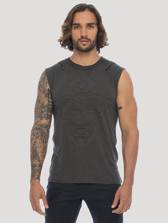 Mask Sleeveless Hoodie by Psylo