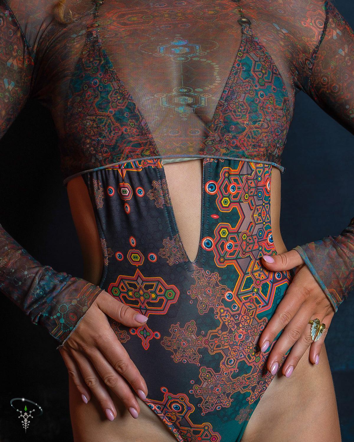 Crop-Top Longsleeves Soft Mesh