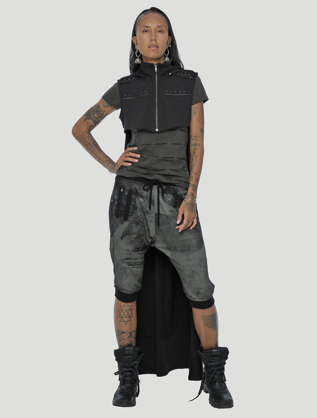 Pro Cropped Hoodie Vest by Psylo