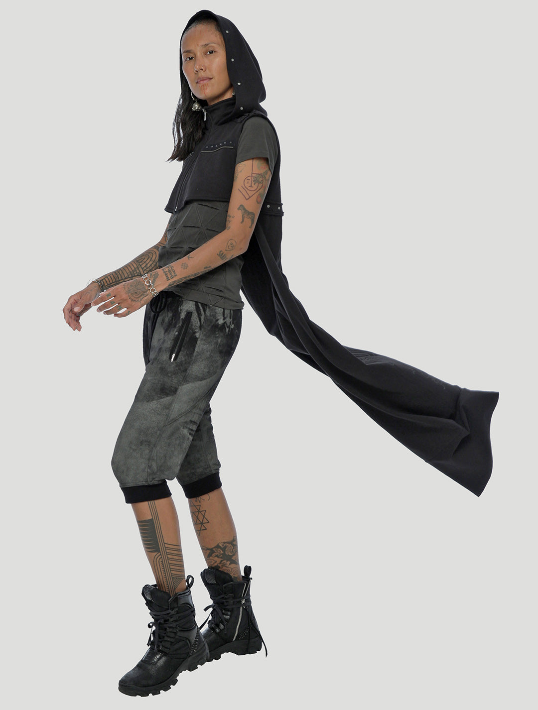 Pro Cropped Hoodie Vest by Psylo
