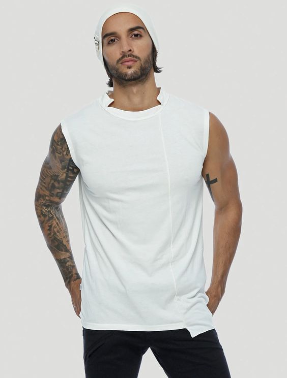 Blended Sleeveless Tee by Psylo