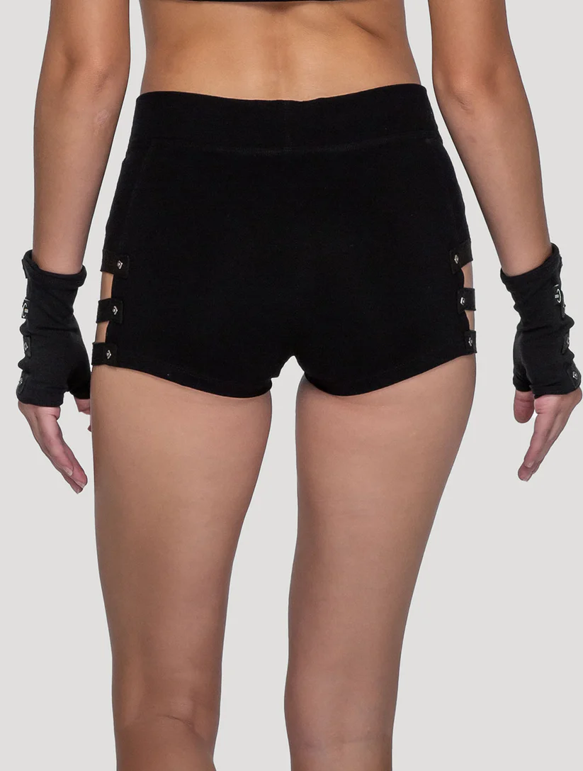 Slashed Mini Shorts by Psylo