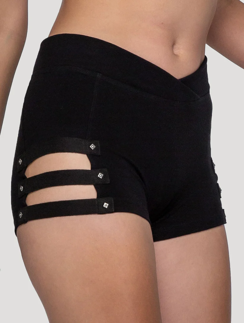 Slashed Mini Shorts by Psylo