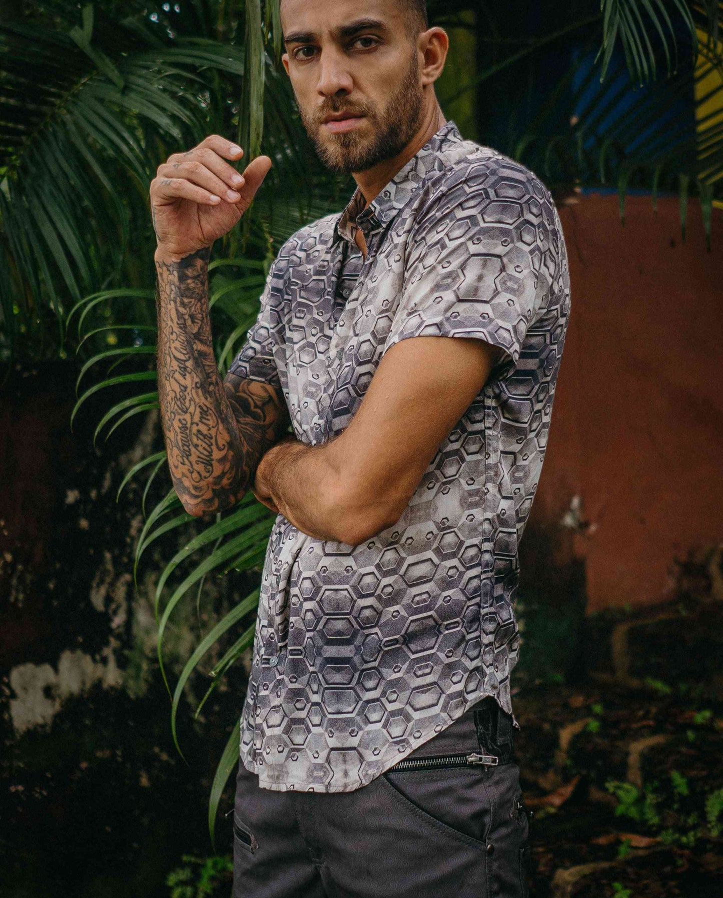 Bamboo Shirt All Over Digital Print