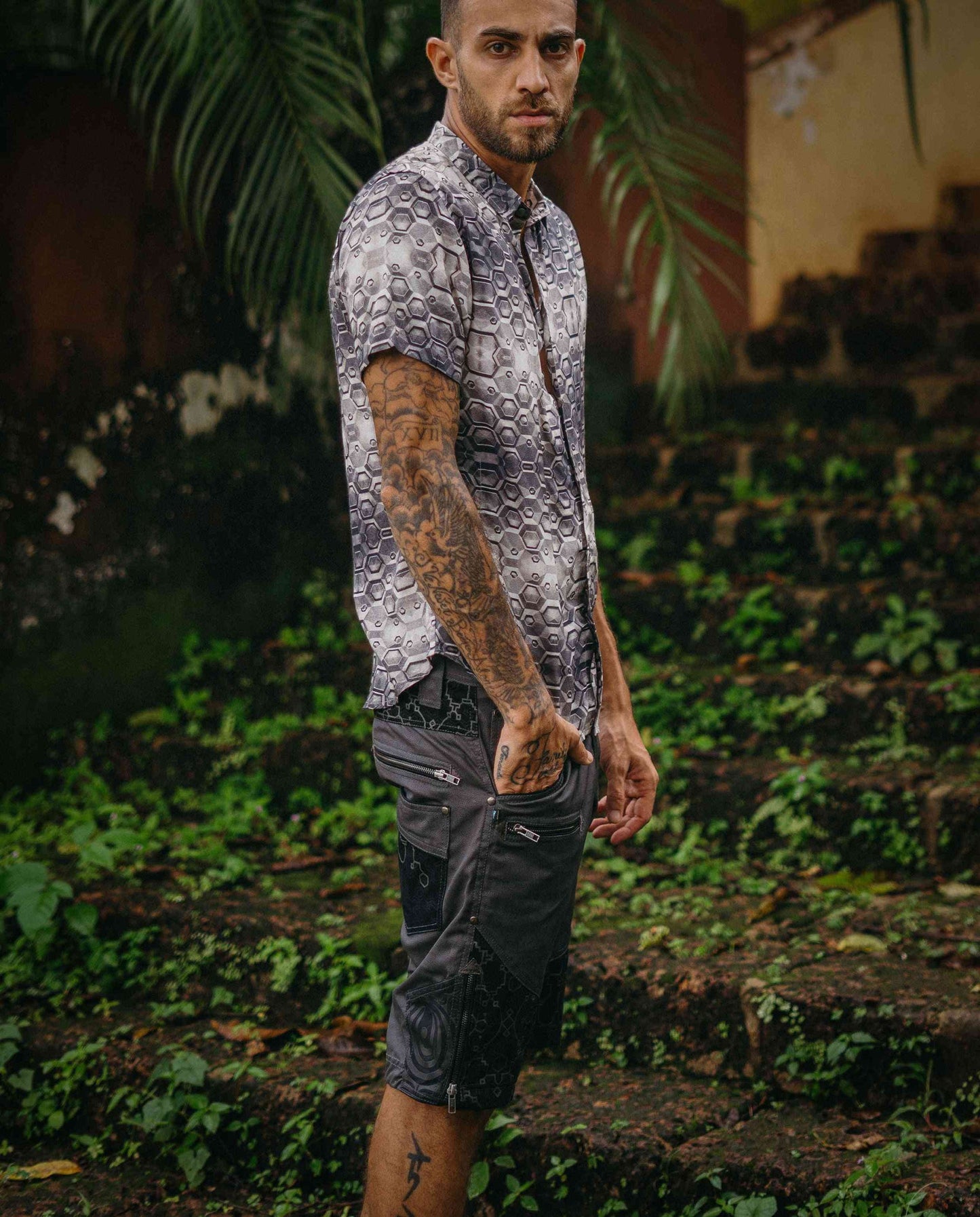 Bamboo Shirt All Over Digital Print
