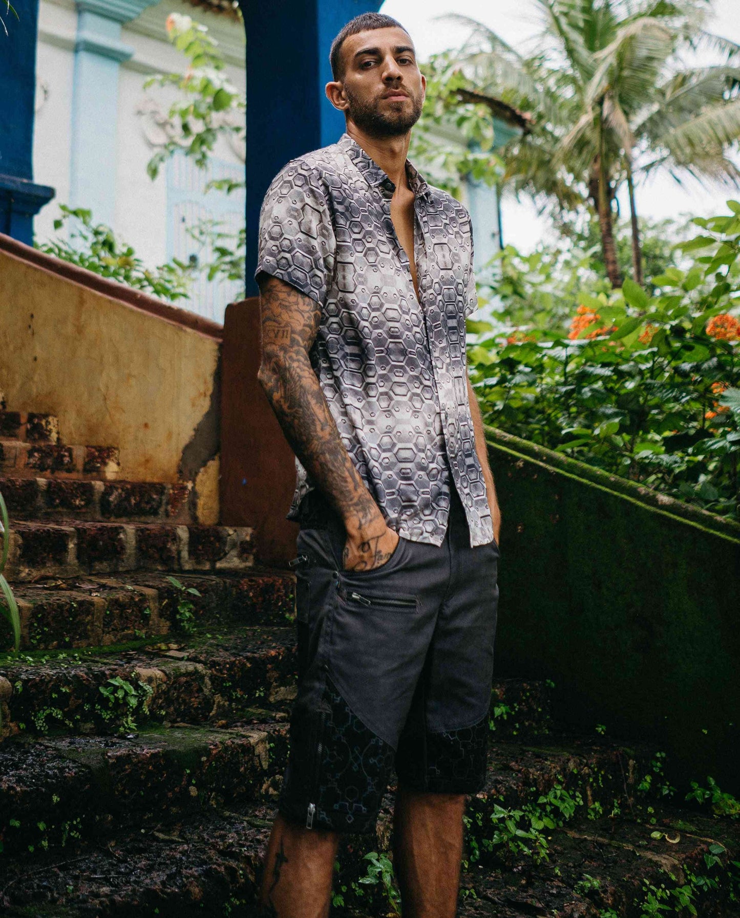 Bamboo Shirt All Over Digital Print