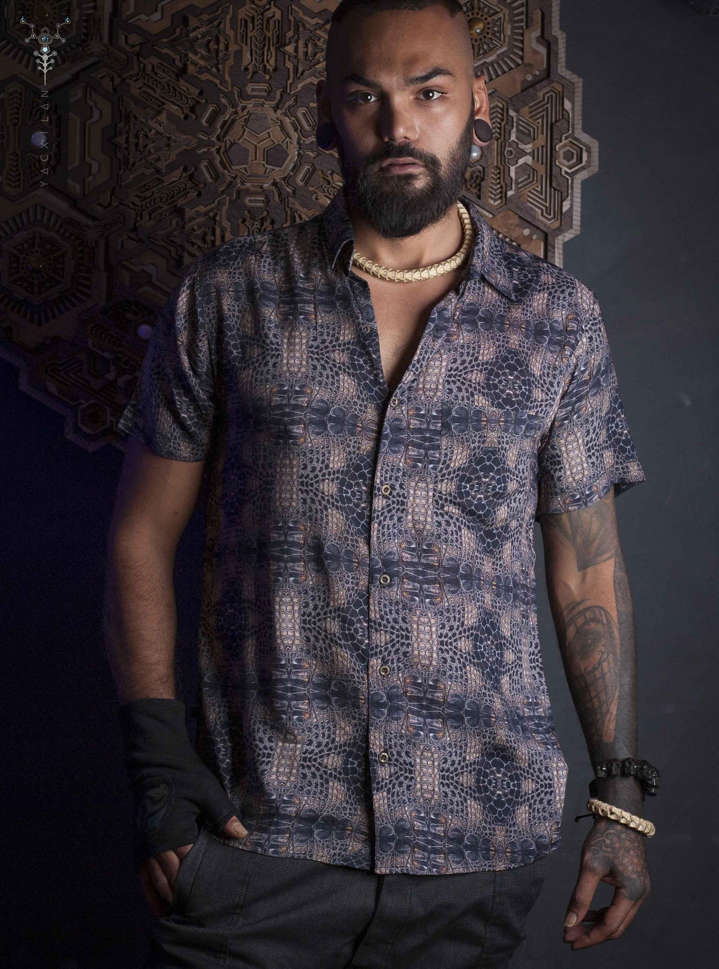 Bamboo Shirt All Over Digital Print