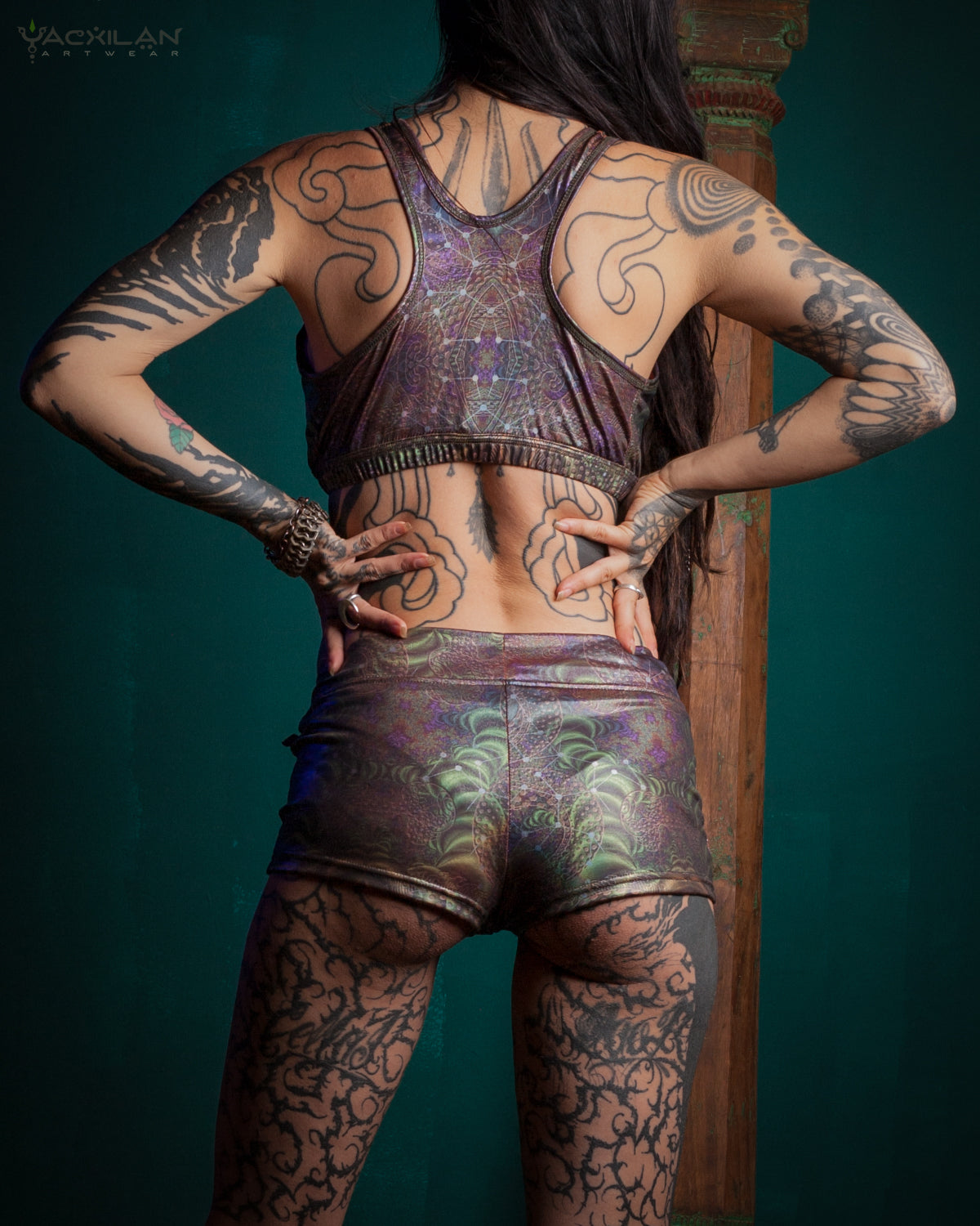 Holographic Lycra Crop Top
