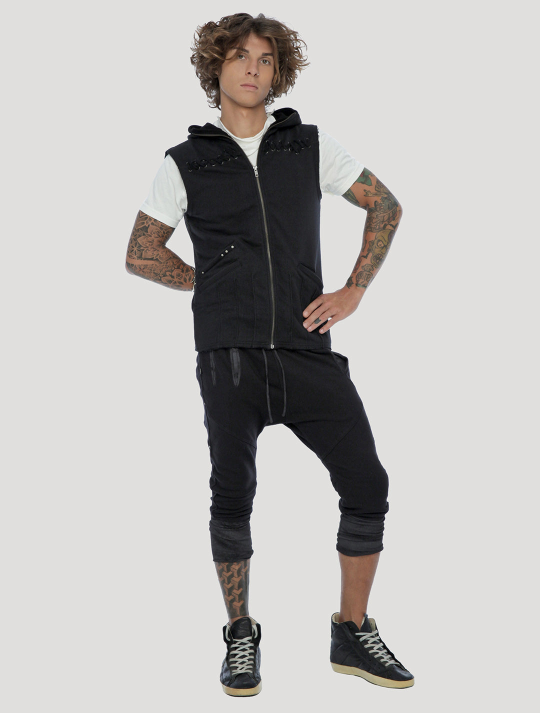 Tiger Hoodie Vest by Psylo