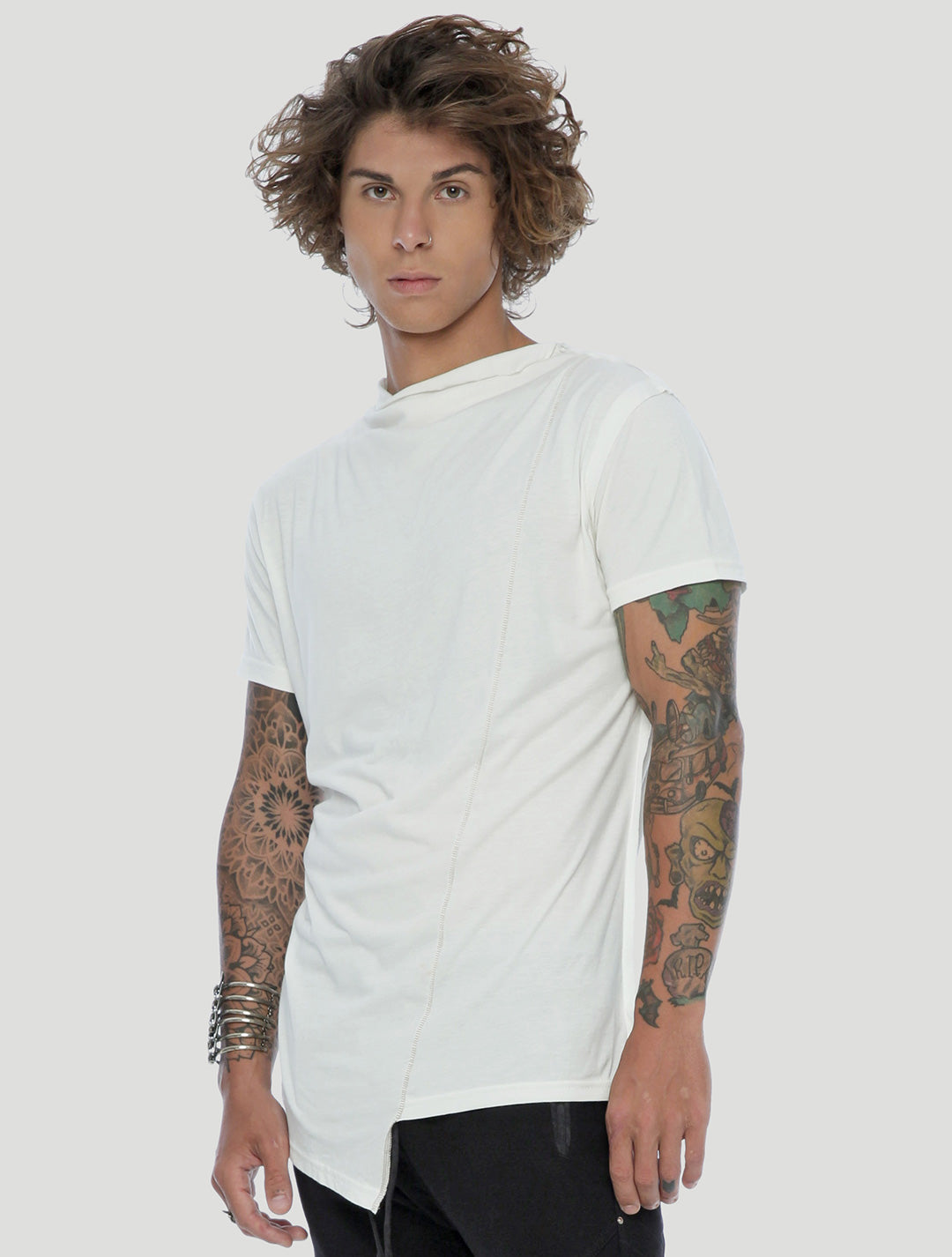 Tulle asymmetric tee by Psylo