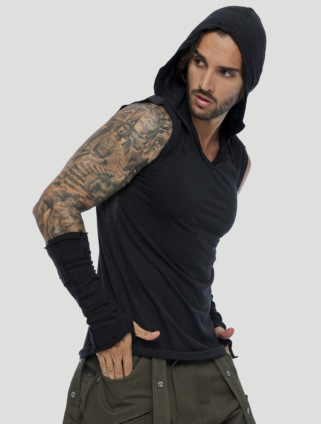 Tiger Sleeveless Hoodie by Psylo