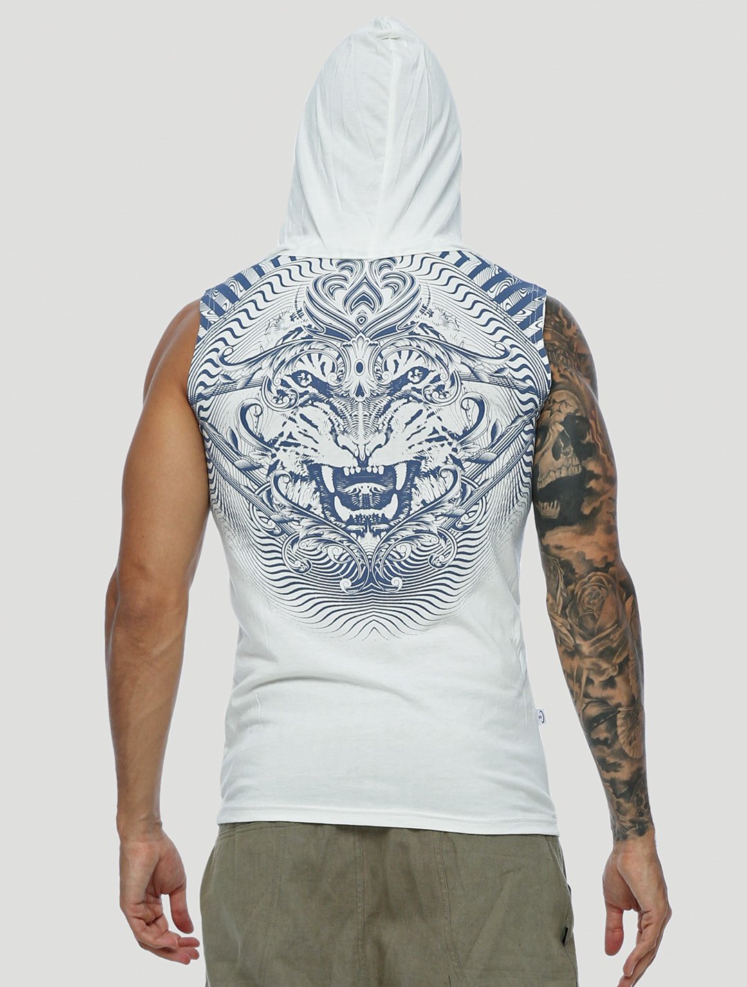 Tiger Sleeveless Hoodie by Psylo