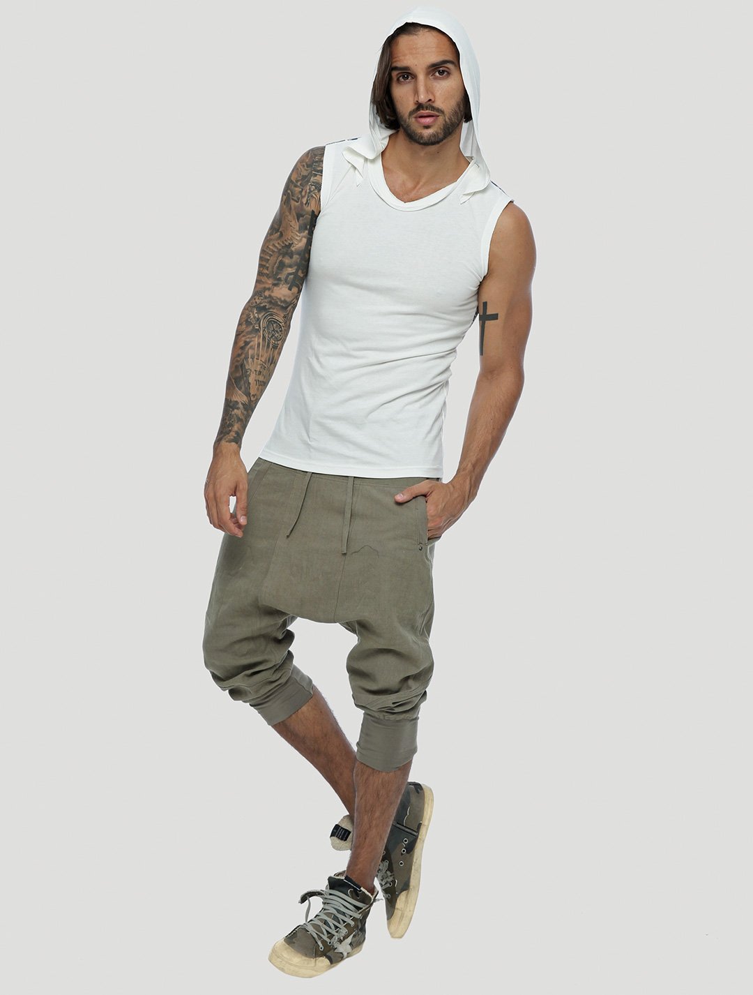 Tiger Sleeveless Hoodie by Psylo