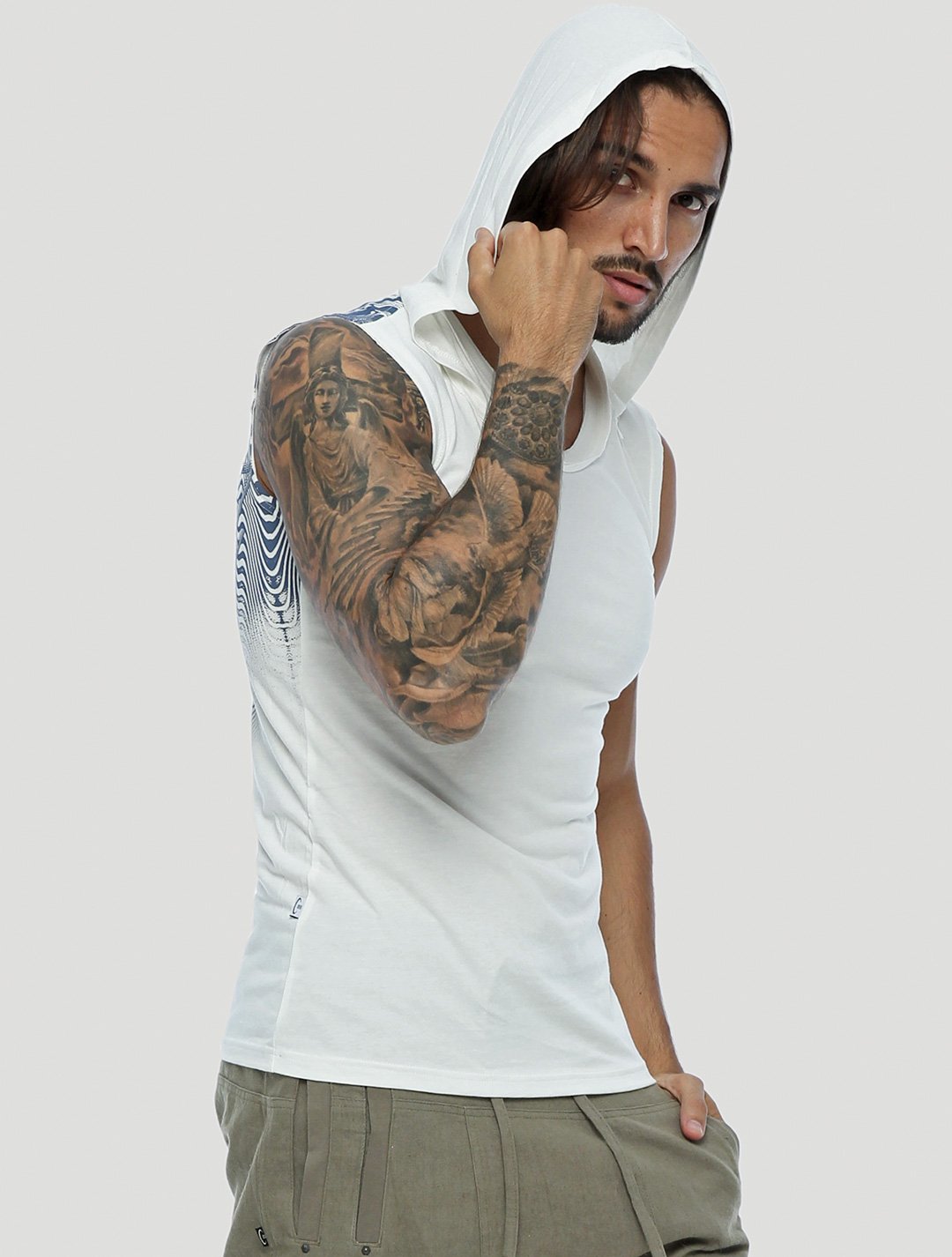 Tiger Sleeveless Hoodie by Psylo