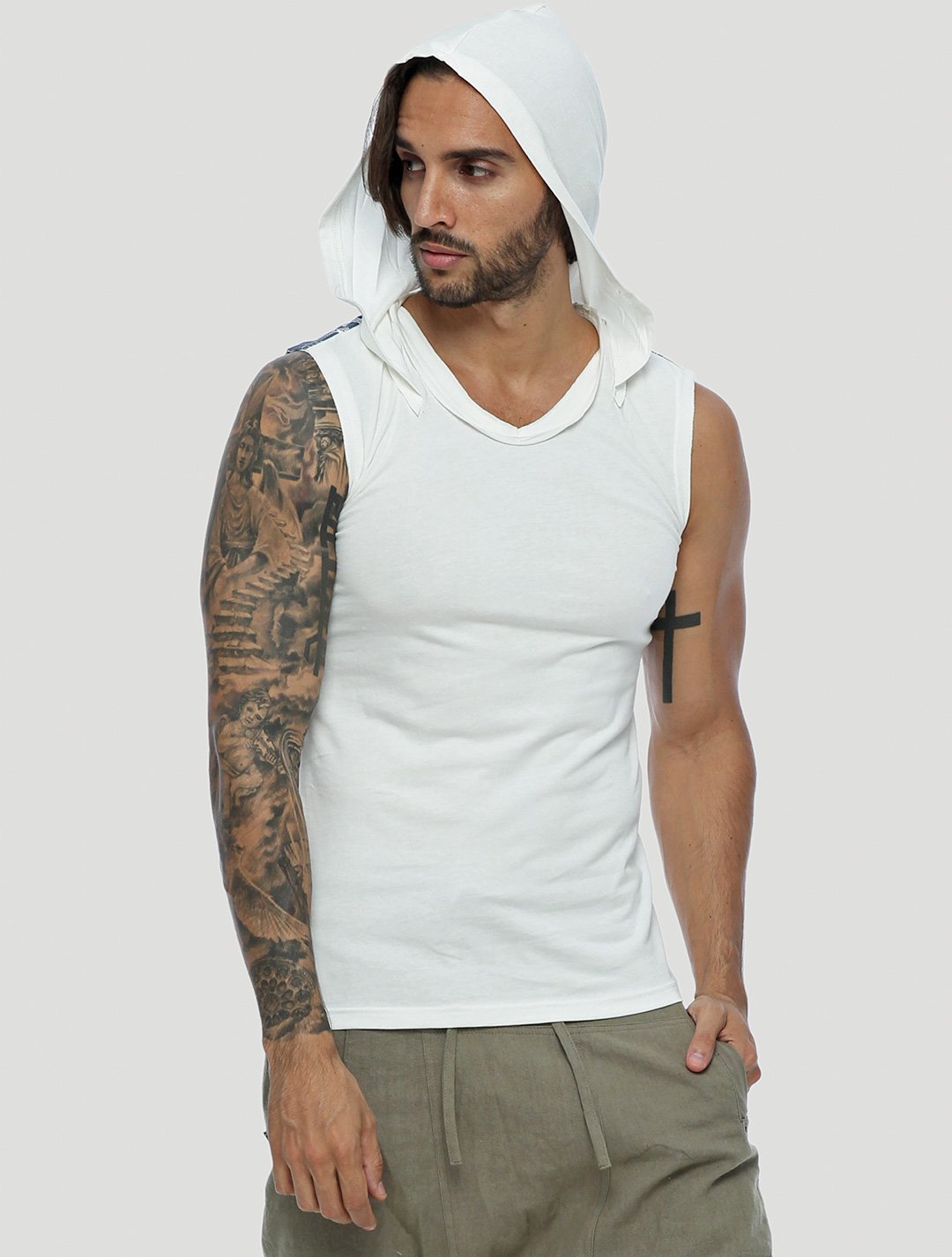 Tiger Sleeveless Hoodie by Psylo