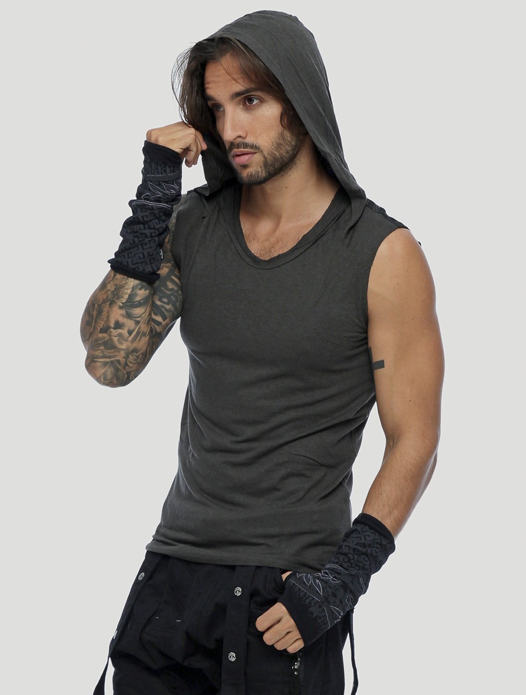 Tiger Sleeveless Hoodie by Psylo