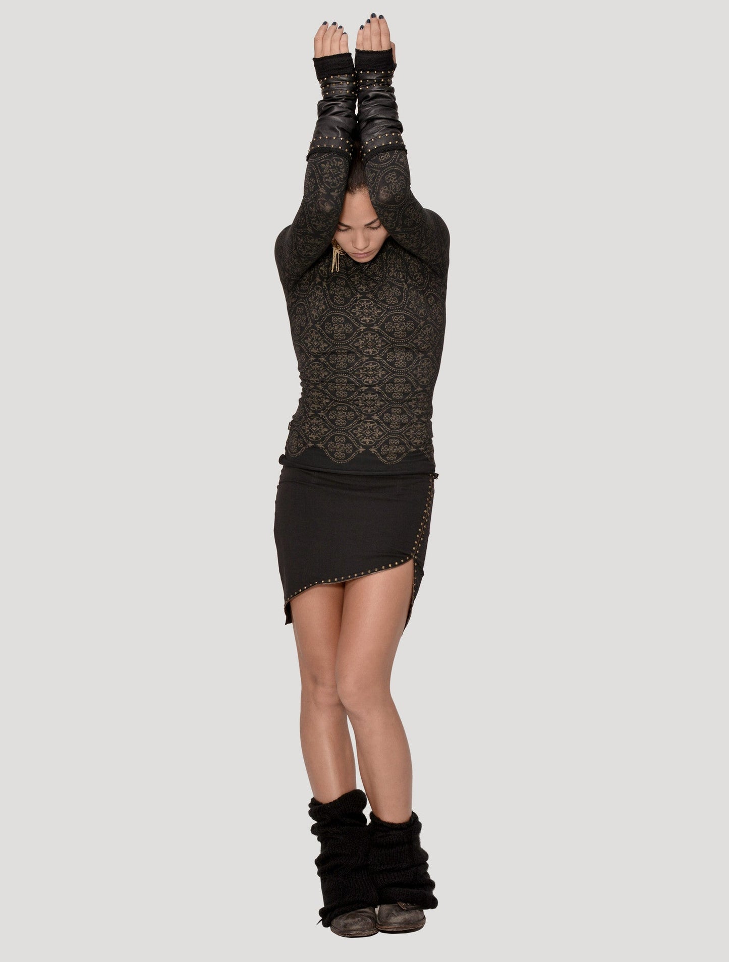 Zip Mini Skirt by Psylo