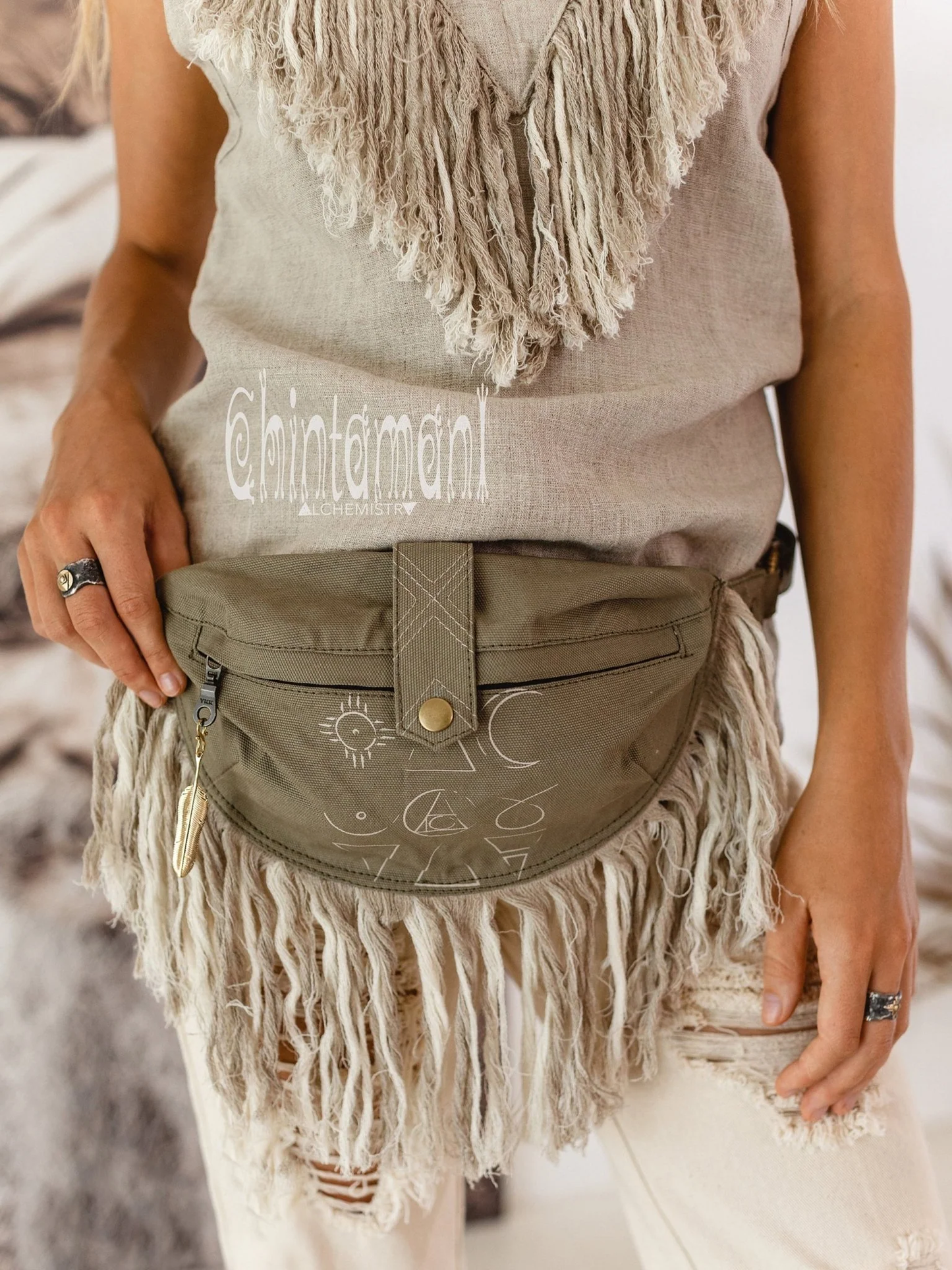 Alchemy Fringed Pocket Belt