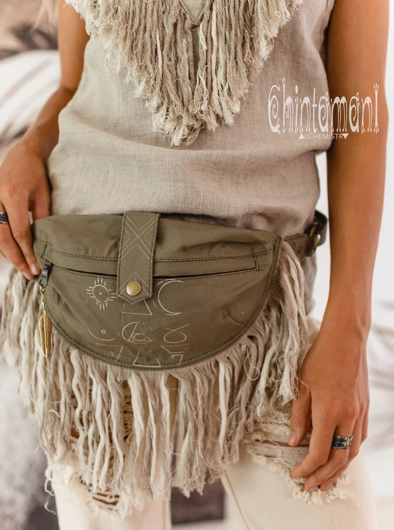 Alchemy Fringed Pocket Belt
