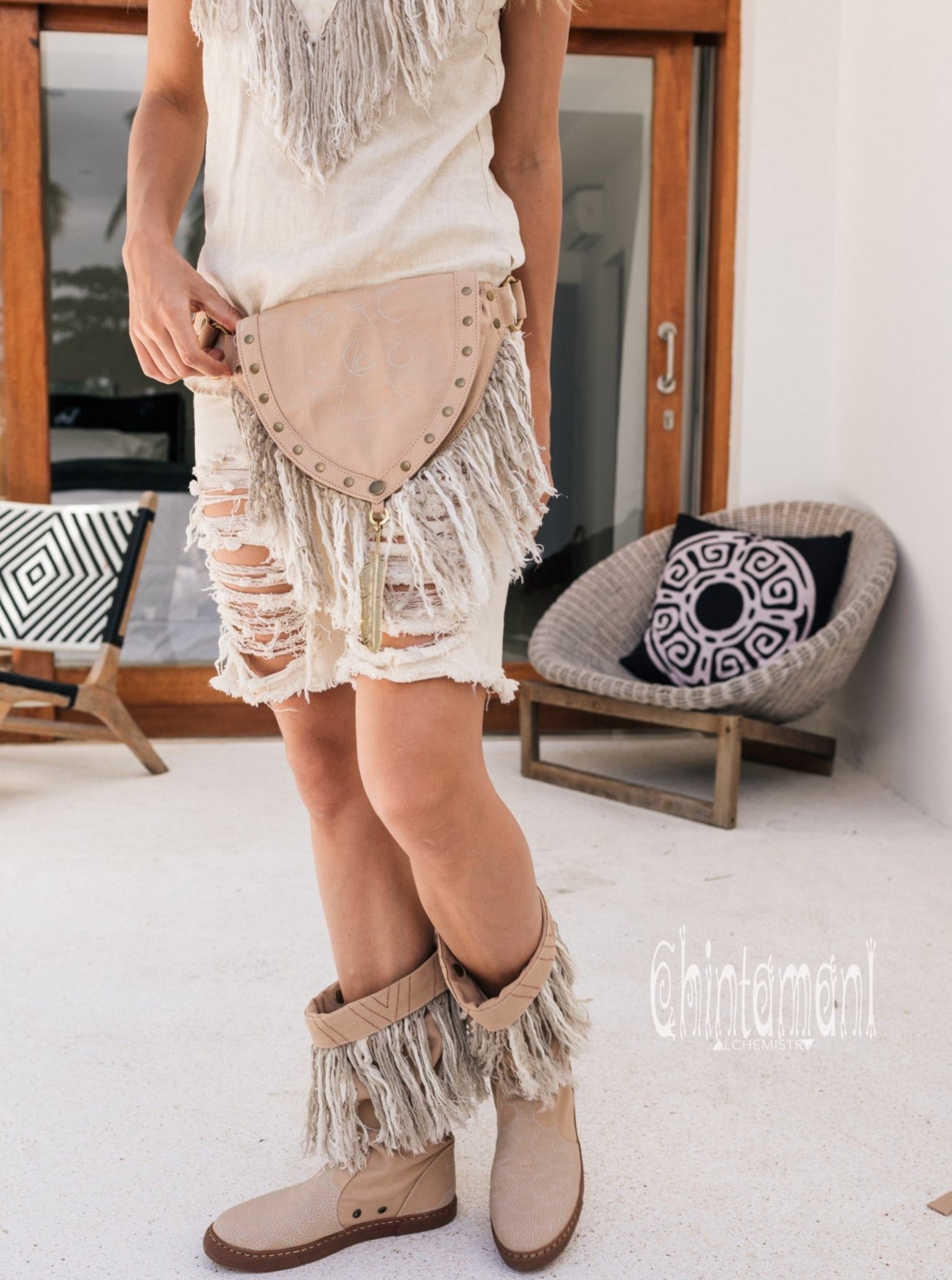 Alchemy Fringed Pocket Belt