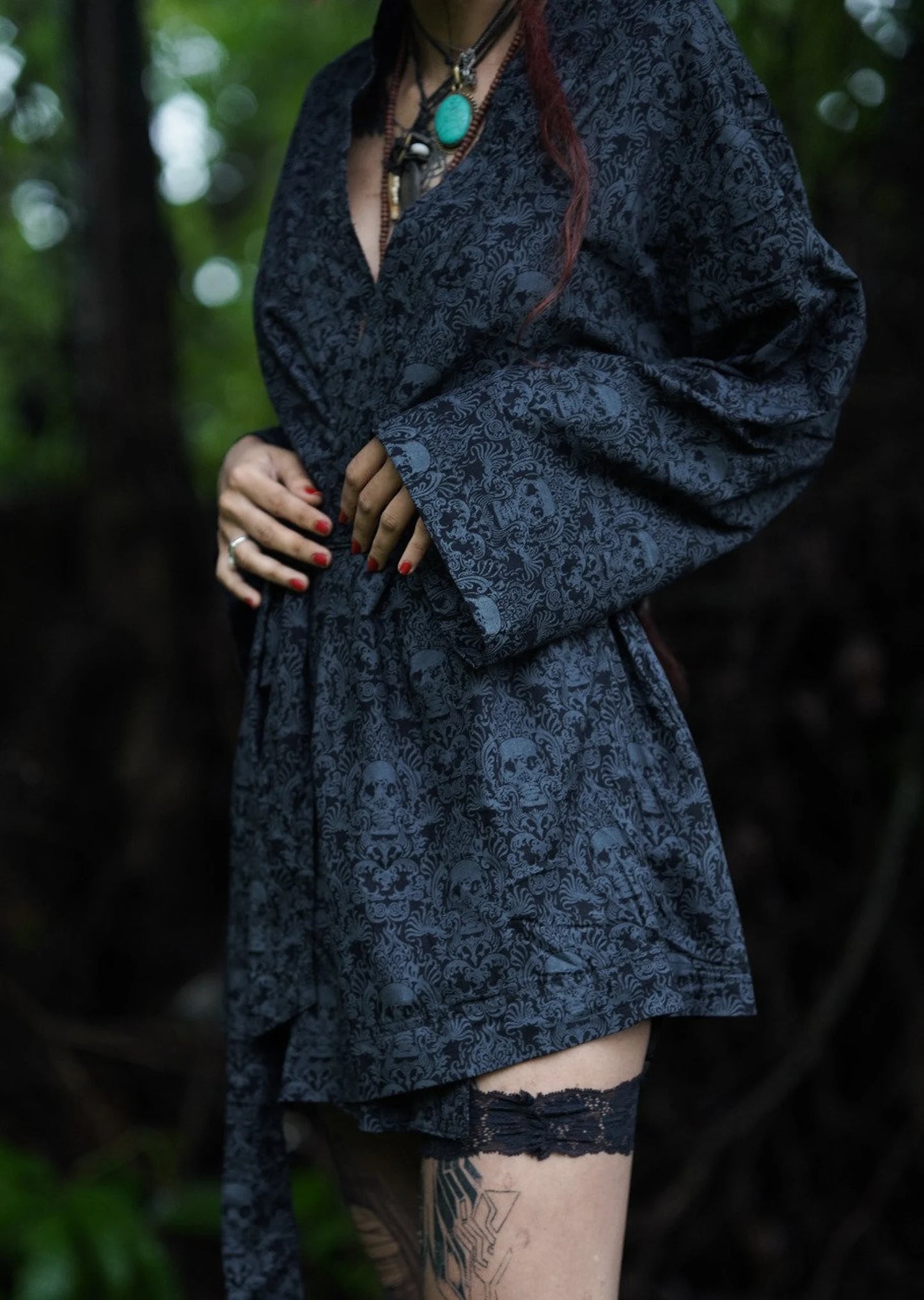 Cancun Skull Kimono