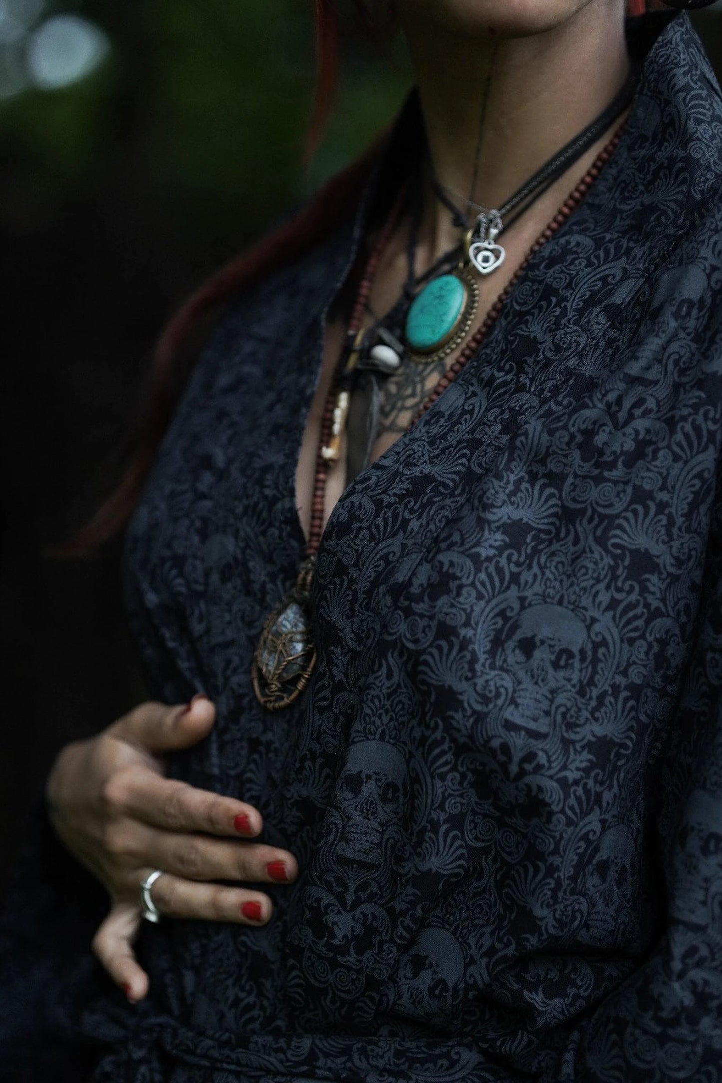 Cancun Skull Kimono