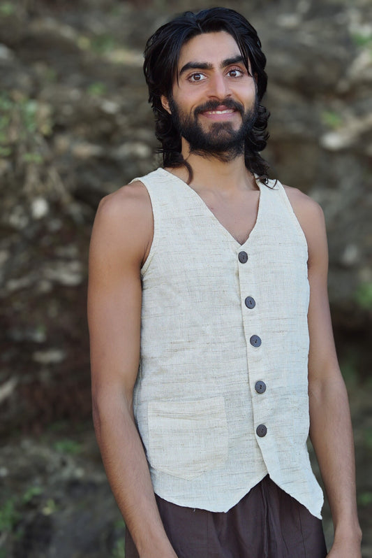 Cotton Khadi Vest