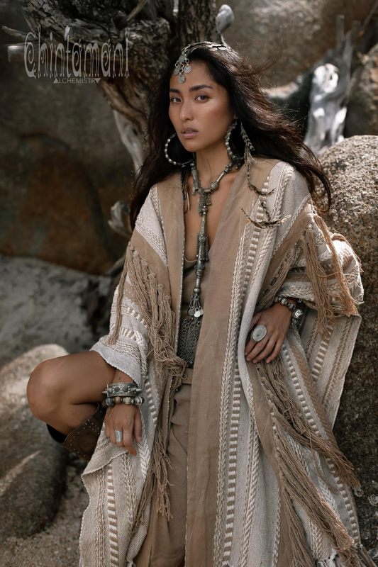Tribal Tassel Poncho (Unisex)