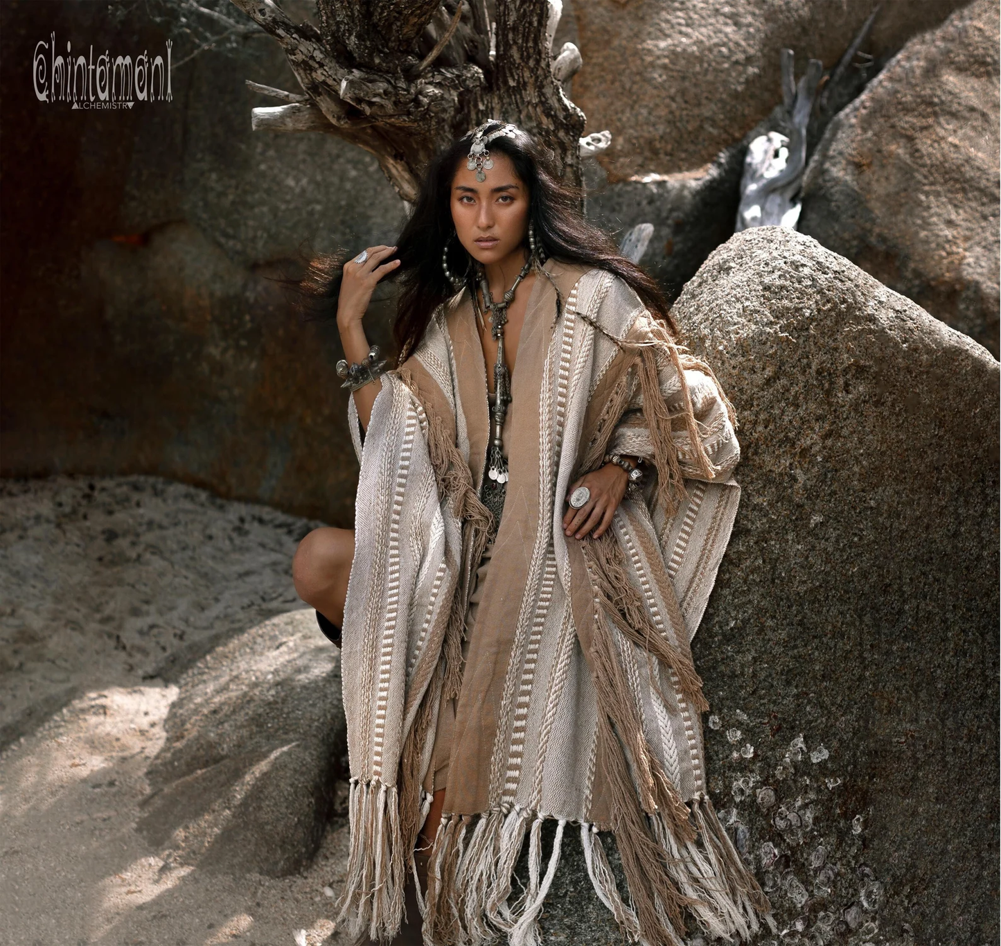 Tribal Tassel Poncho (Unisex)