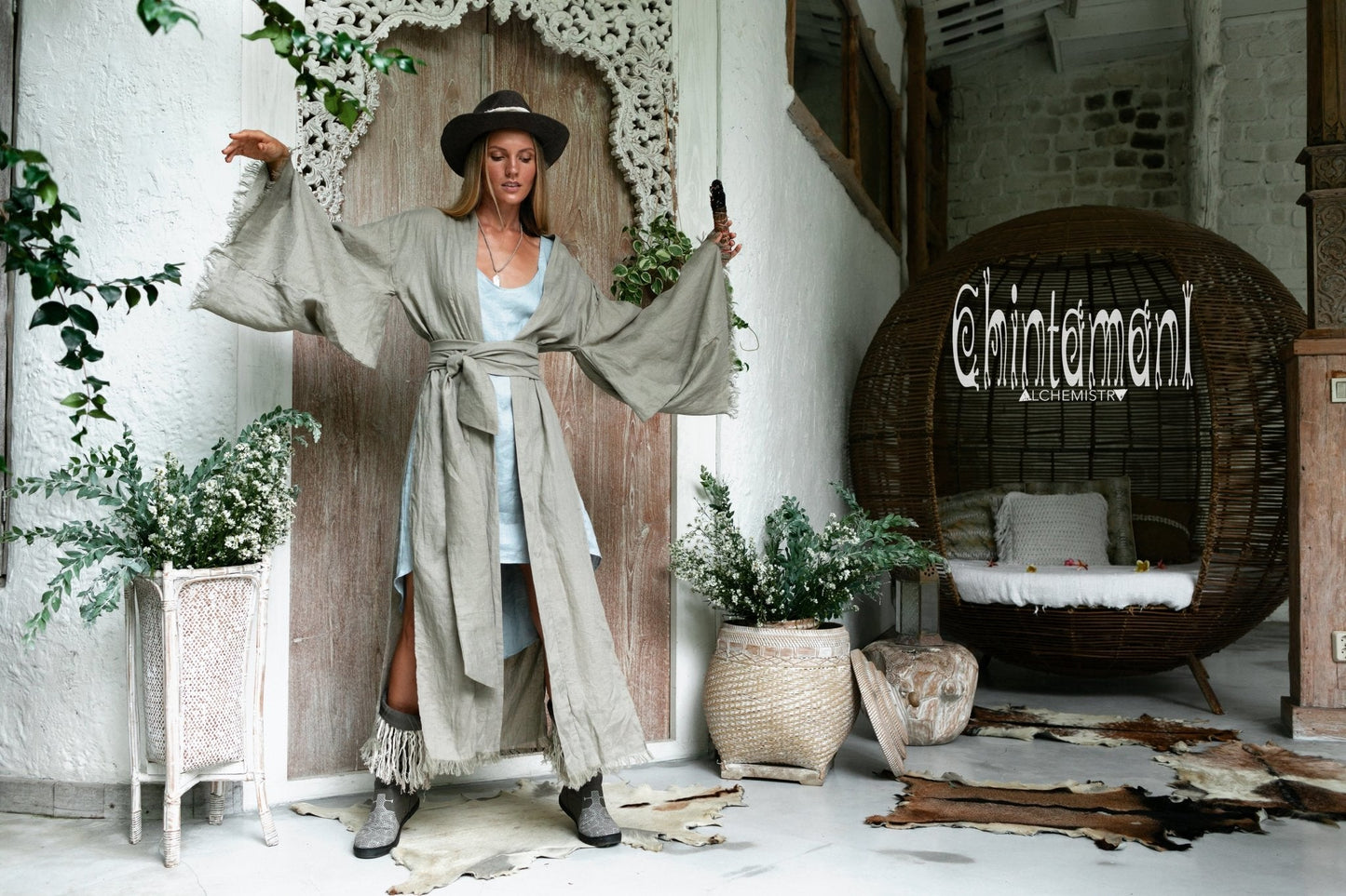 Japanese Linen Kimono