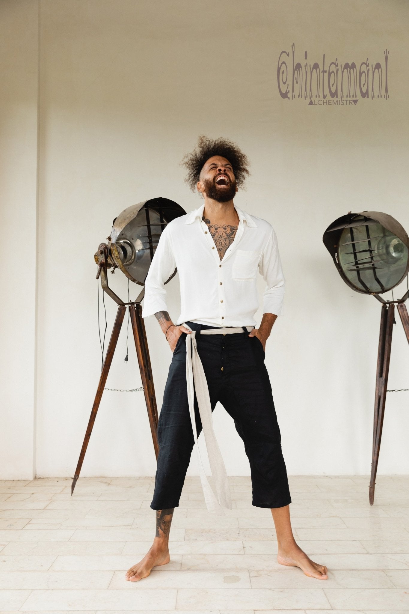 Linen Short Pants 3/4