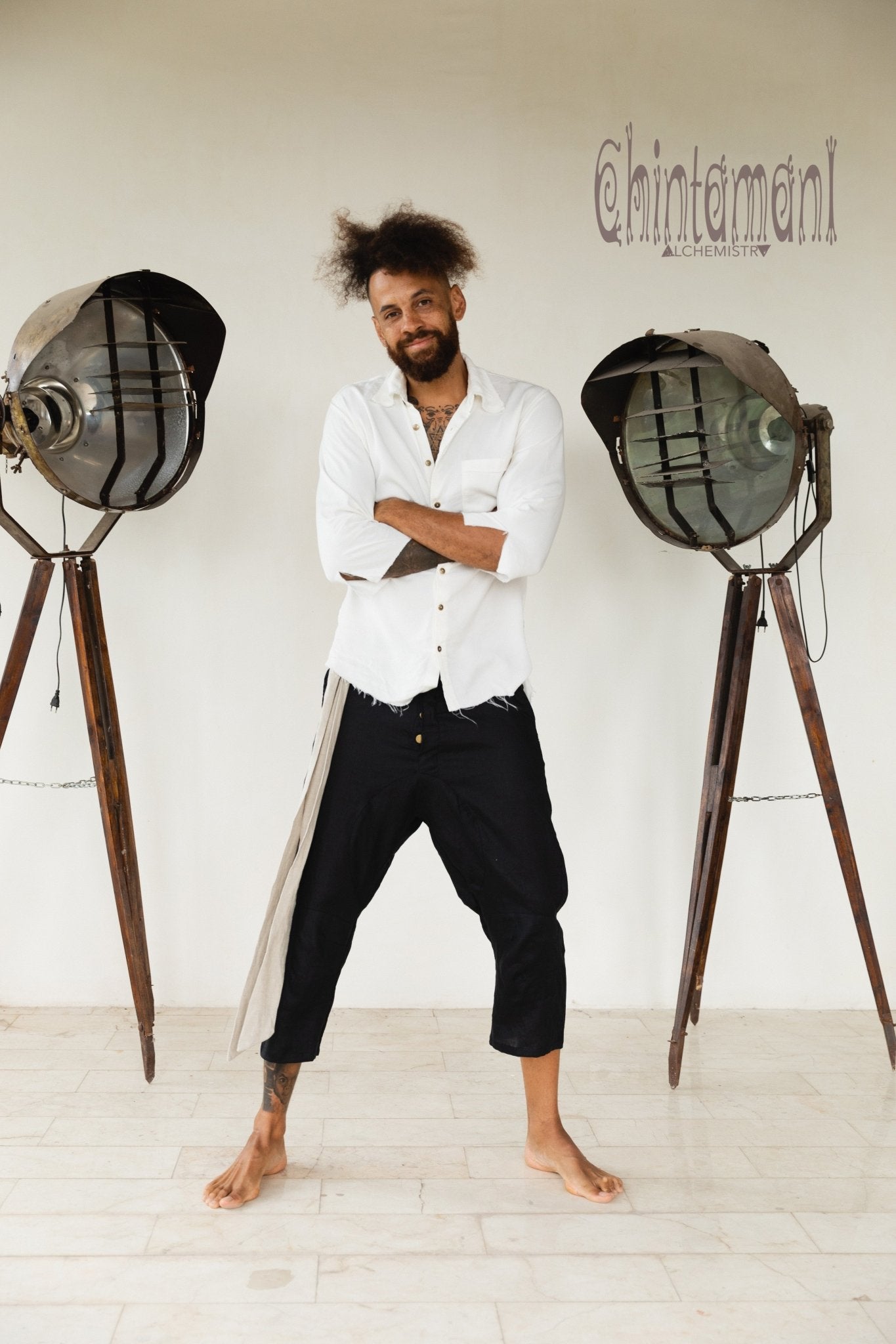 Linen Short Pants 3/4