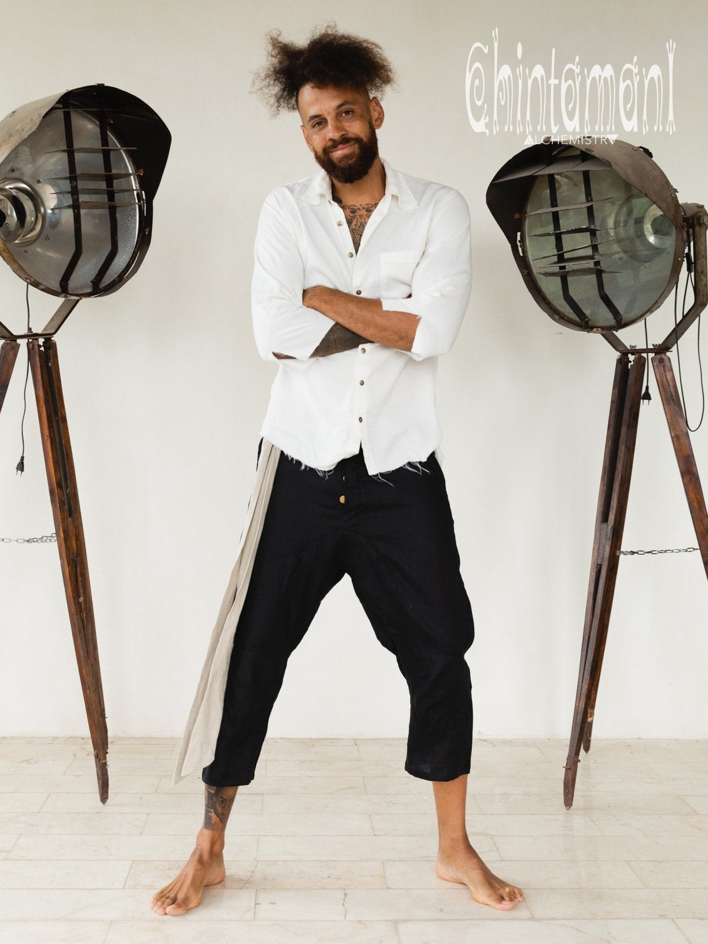 Linen Short Pants 3/4
