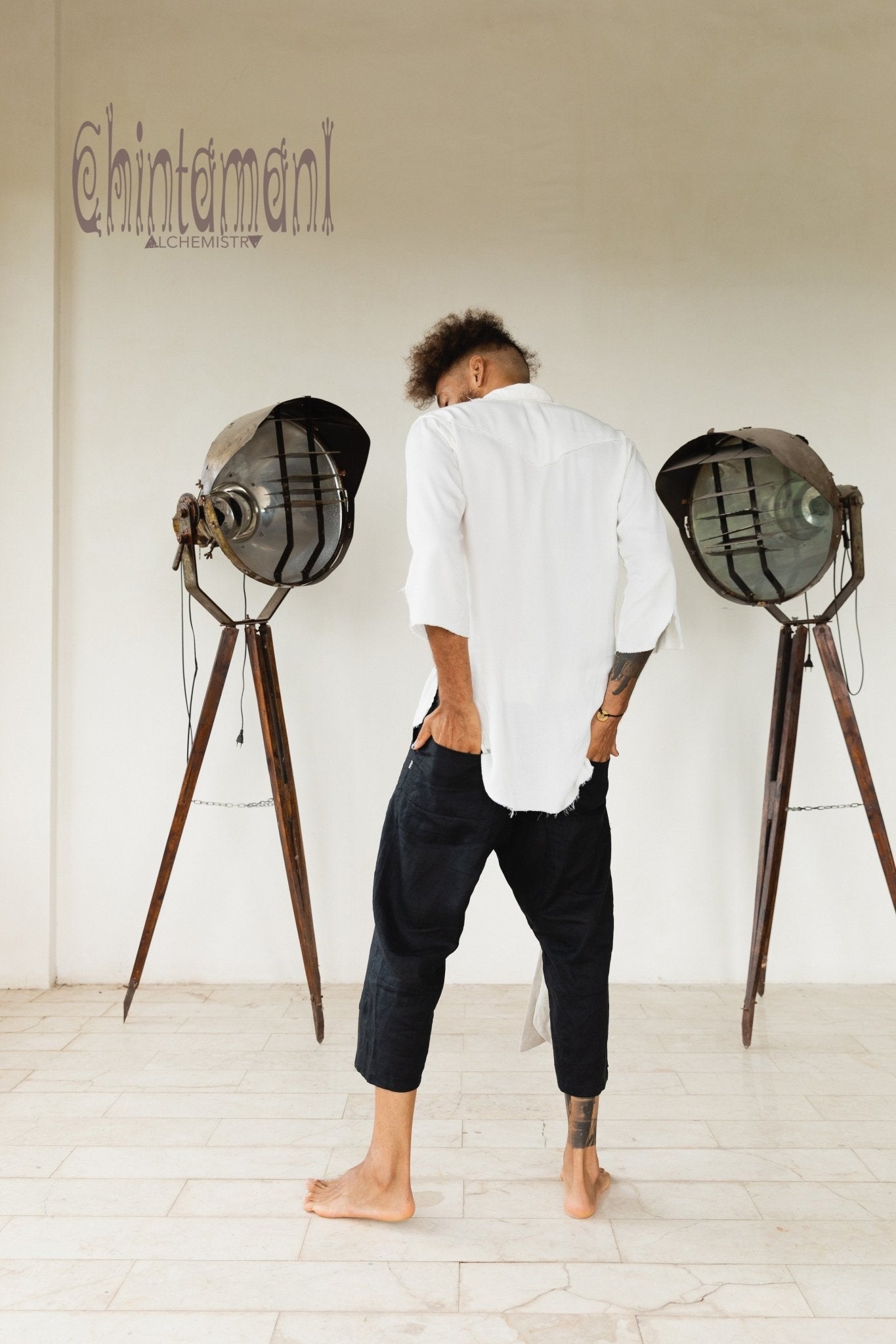Linen Short Pants 3/4