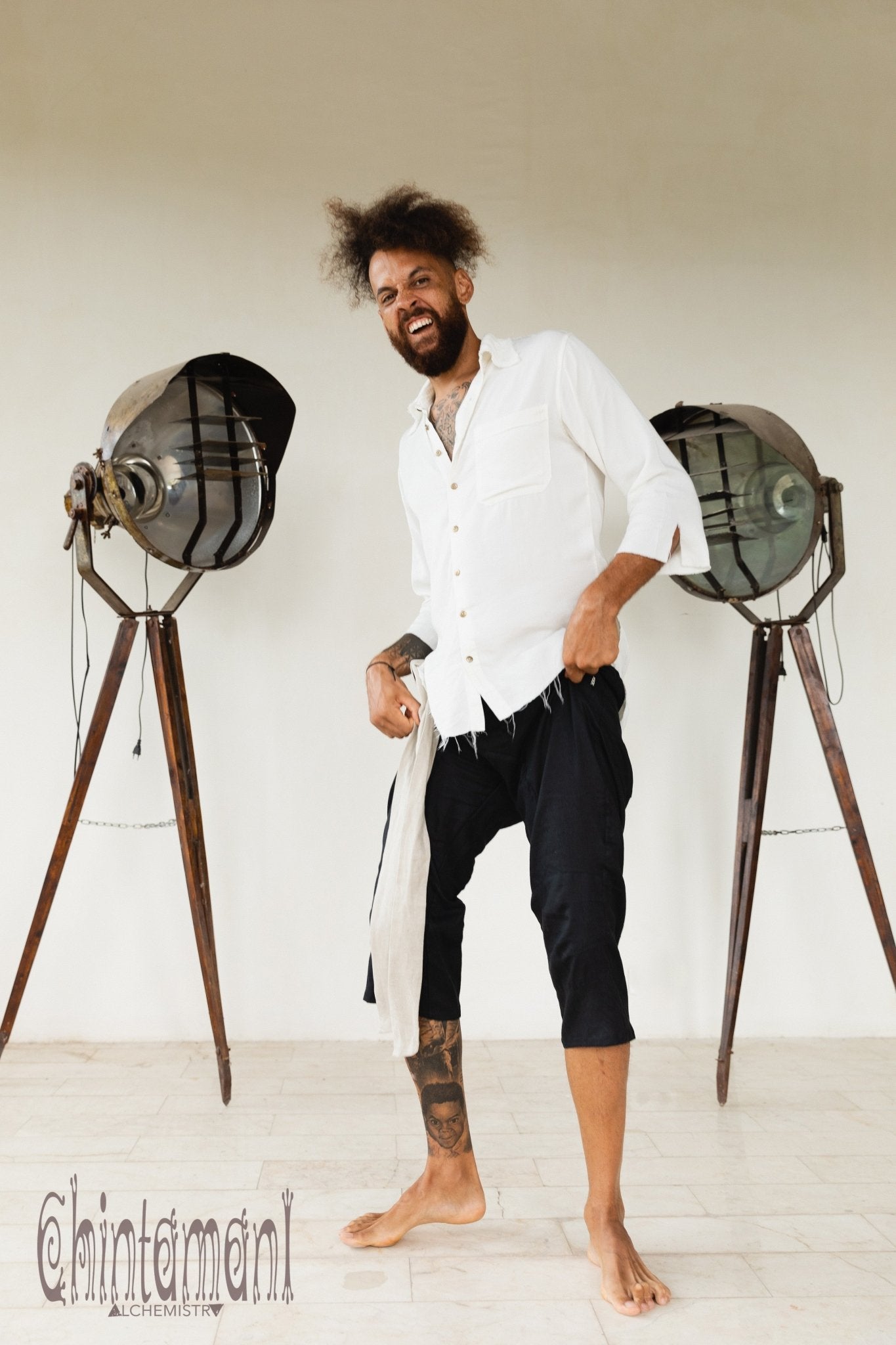 Linen Short Pants 3/4
