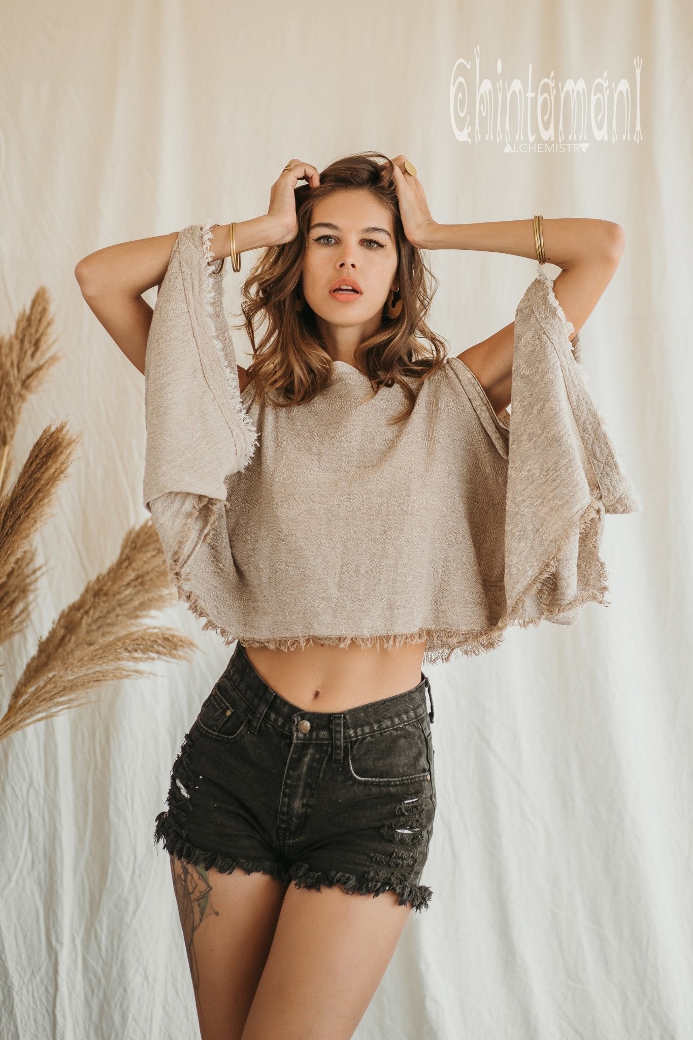 Poncho Crop Top