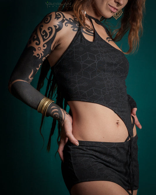 CROP-TOP N MINI SKIRT COMBO / BAMBOO JERSEY