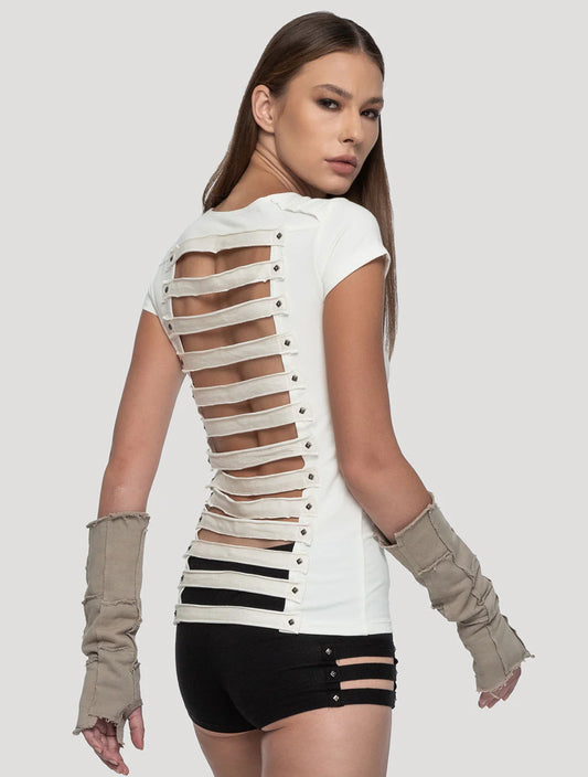 Slashed Open Back Top by Psylo